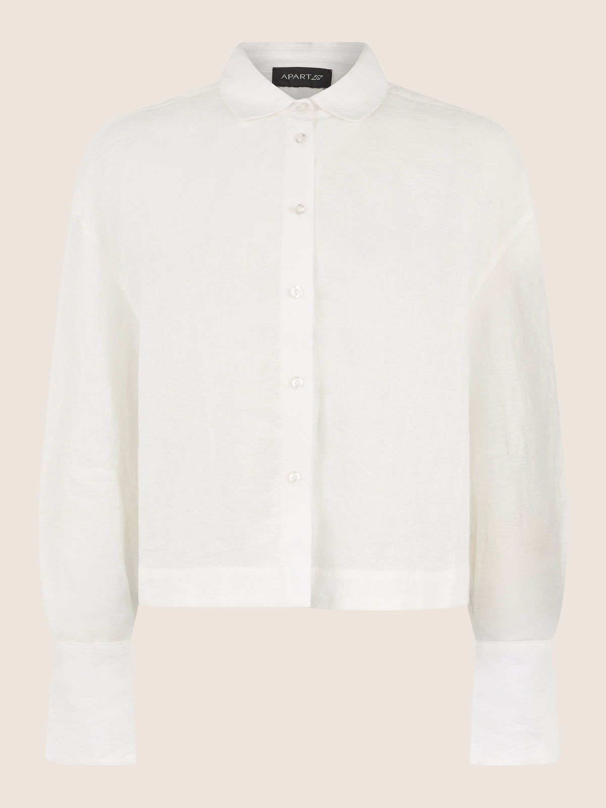 APART Klassische Hemdbluse aus Leinen | creme