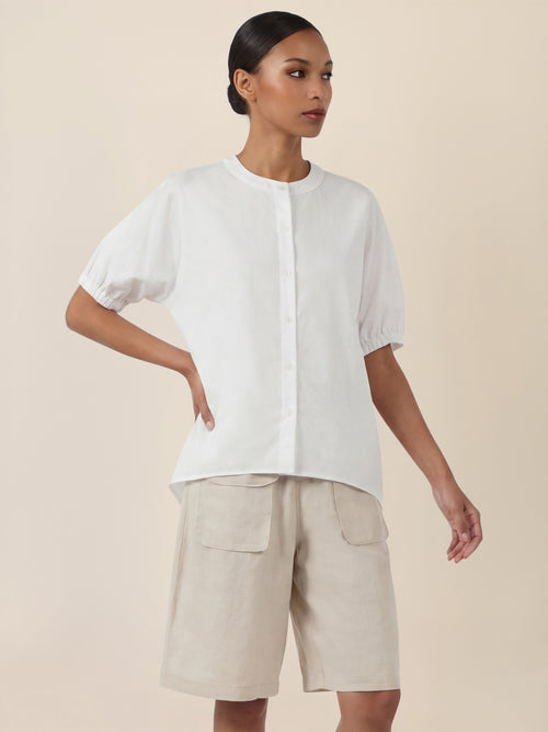 APART Bluse mit Stehkragen und Knopfleiste | creme image 1