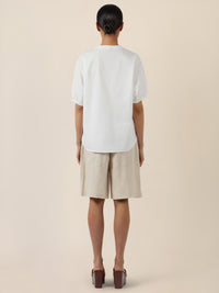 APART Bluse mit Stehkragen und Knopfleiste | creme