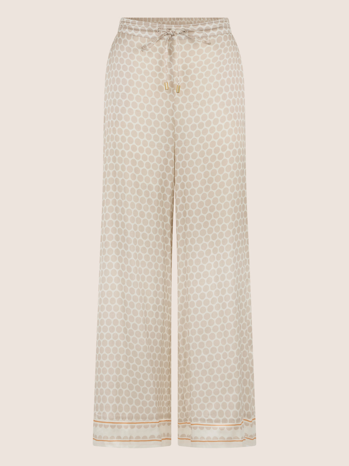 APART Satinhose mit Punktedesign und Kontrastsaum | creme-multicolor