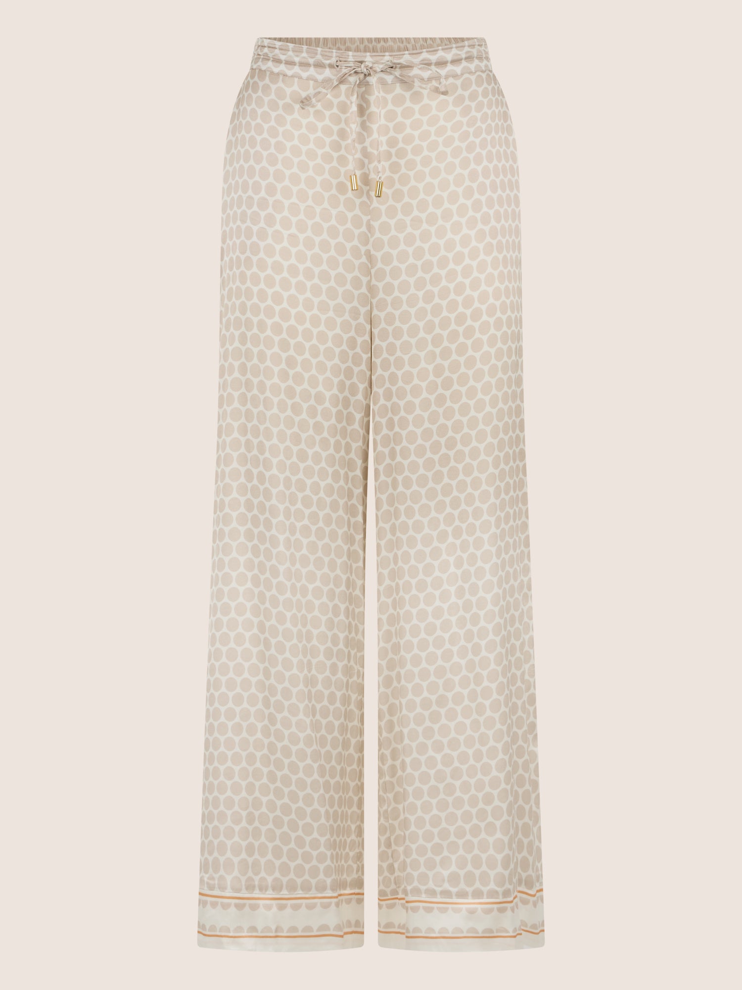 APART Satinhose mit Punktedesign und Kontrastsaum | creme-multicolor