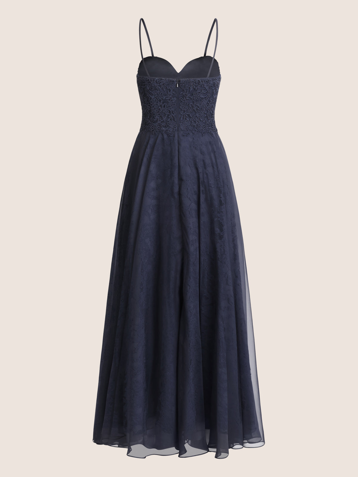 APART Elegantes Abendkleid mit Spitzenmieder | nachtblau