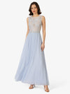 APART Hochzeitskleid mit geblümtem Design | taubenblau