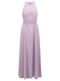 APART Abendkleid mit amerikanischem Ausschnitt und schmalen Trägern | violett