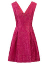 APART Jacquard Kleid mit eingelegten Falten | pink
