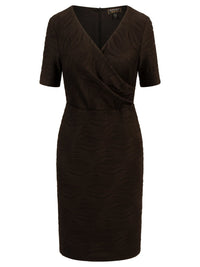 APART Jerseykleid mit Wrap-Effekt und Faltenwurf an der Seite | schwarz