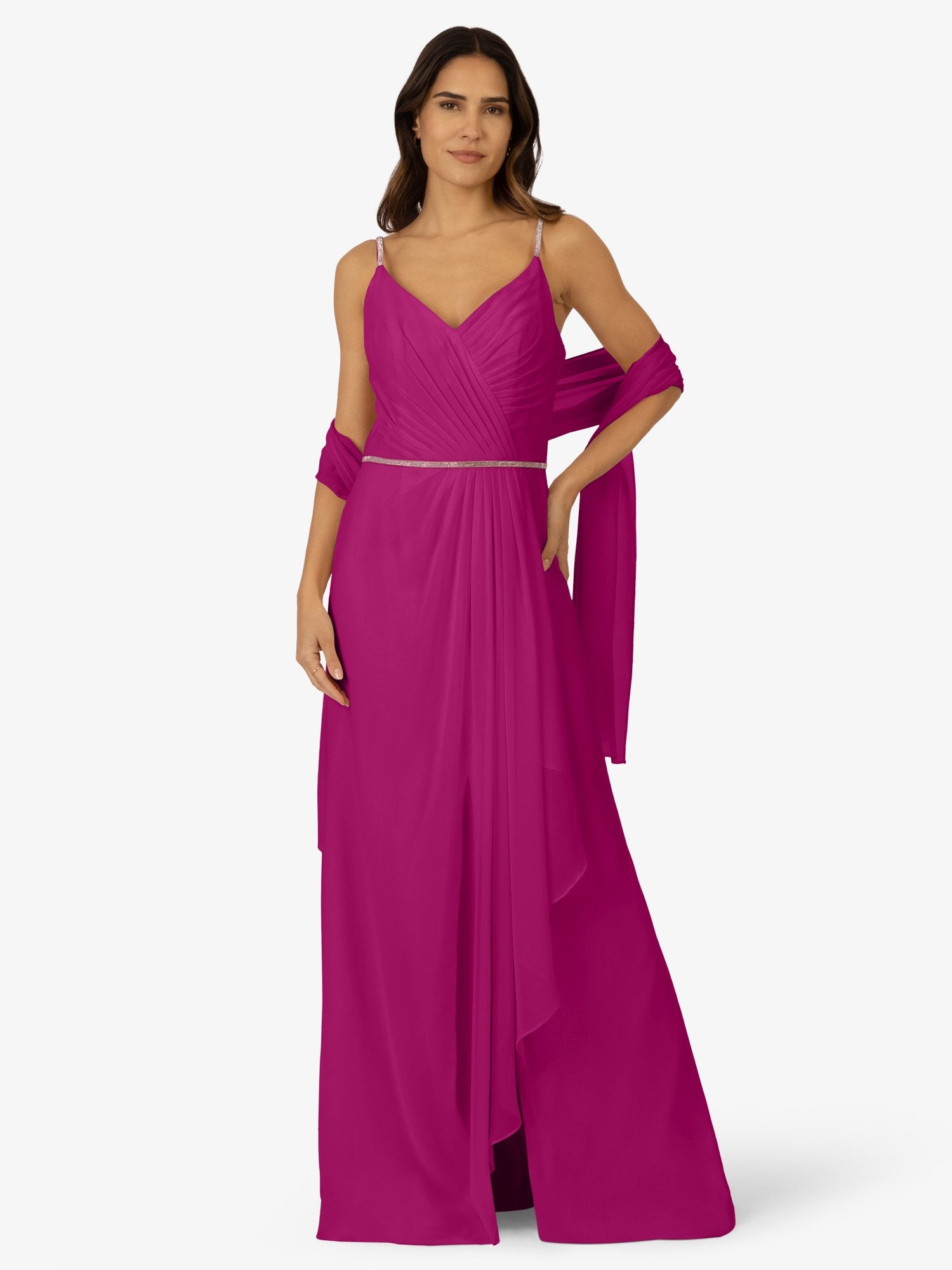APART Abendkleid mit Chiffon Schal | pink