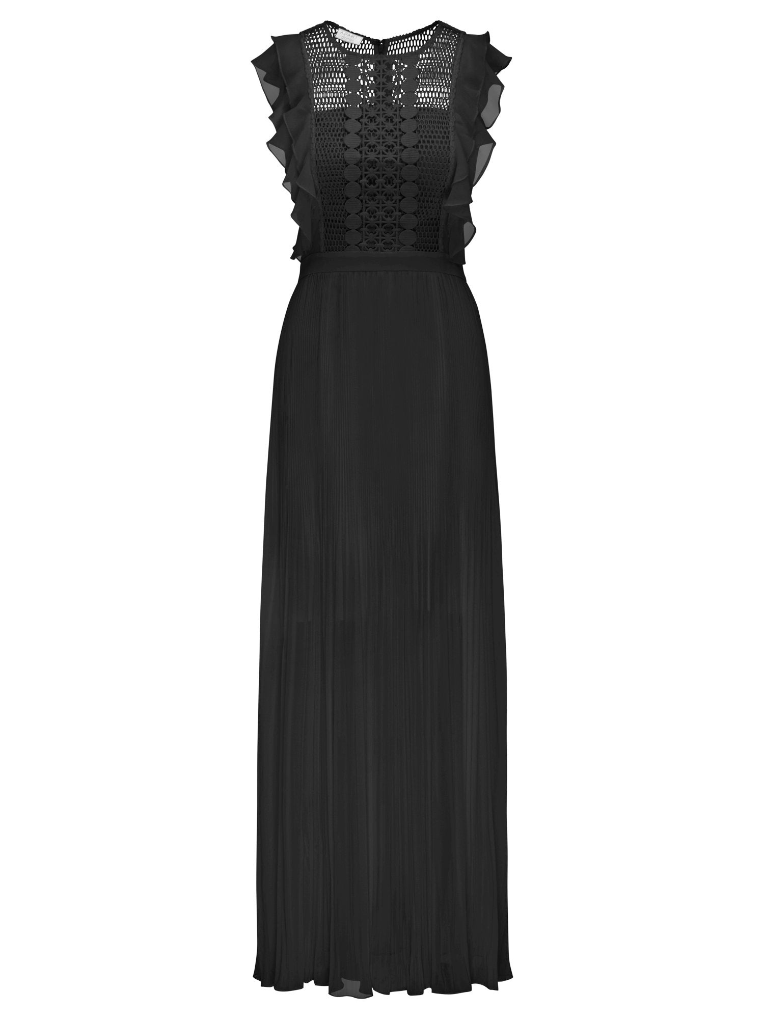 APART Abendkleid aus transparenter Netzware | schwarz
