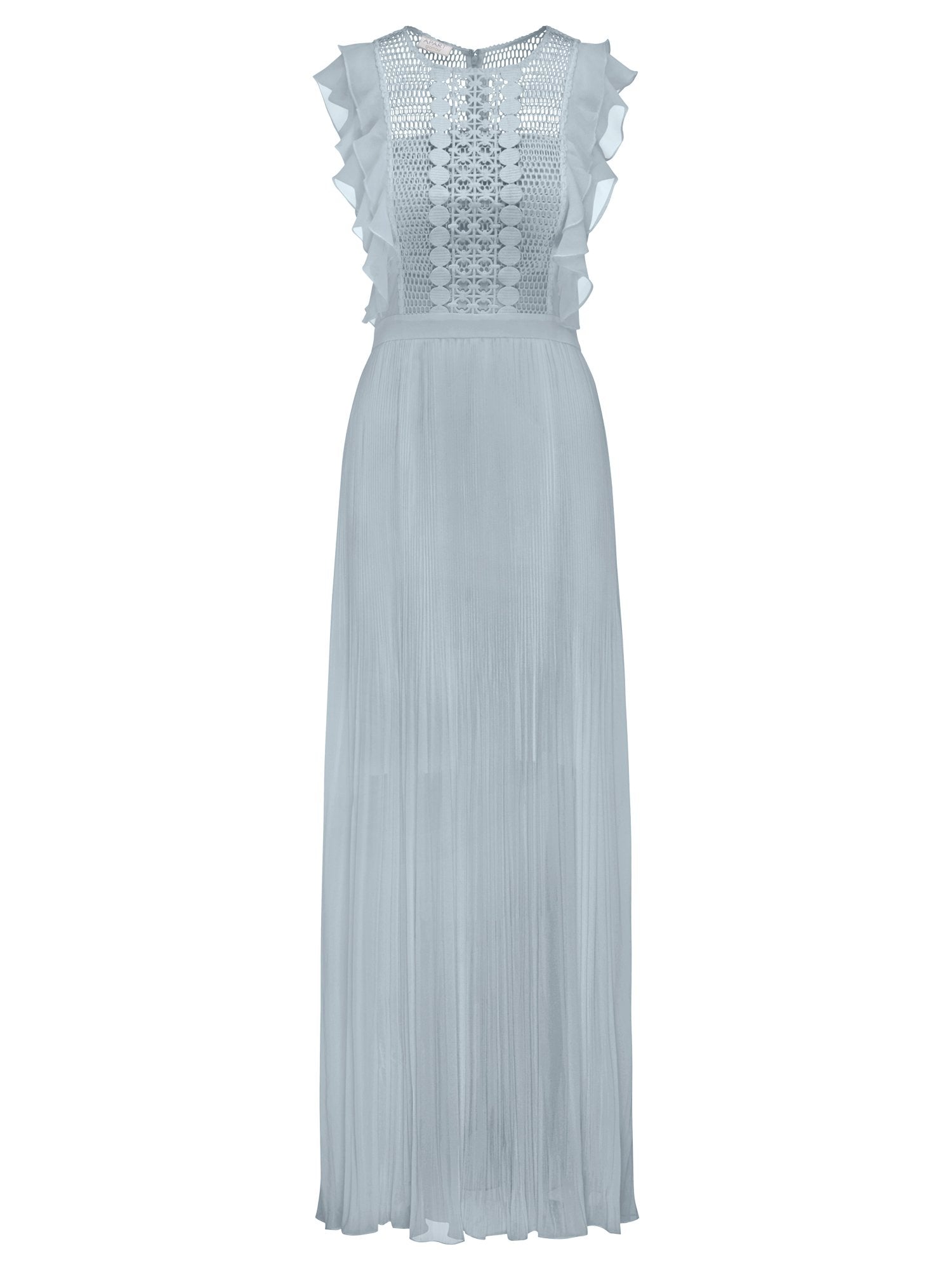 APART Abendkleid aus transparenter Netzware | hellblau