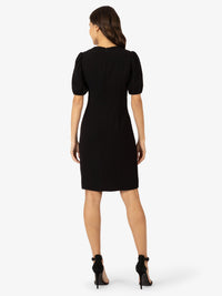 APART Kleid aus einer leicht körnigen Ware | schwarz