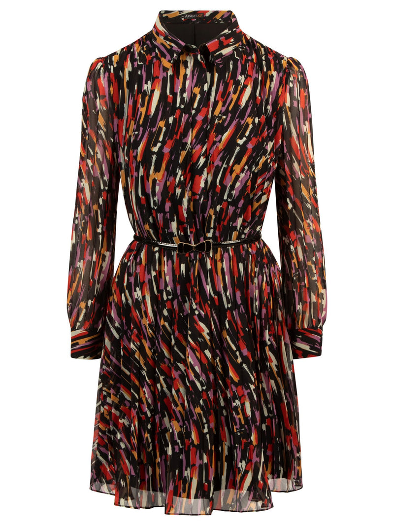 APART Kleid mit allover Druck | schwarz-multicolor