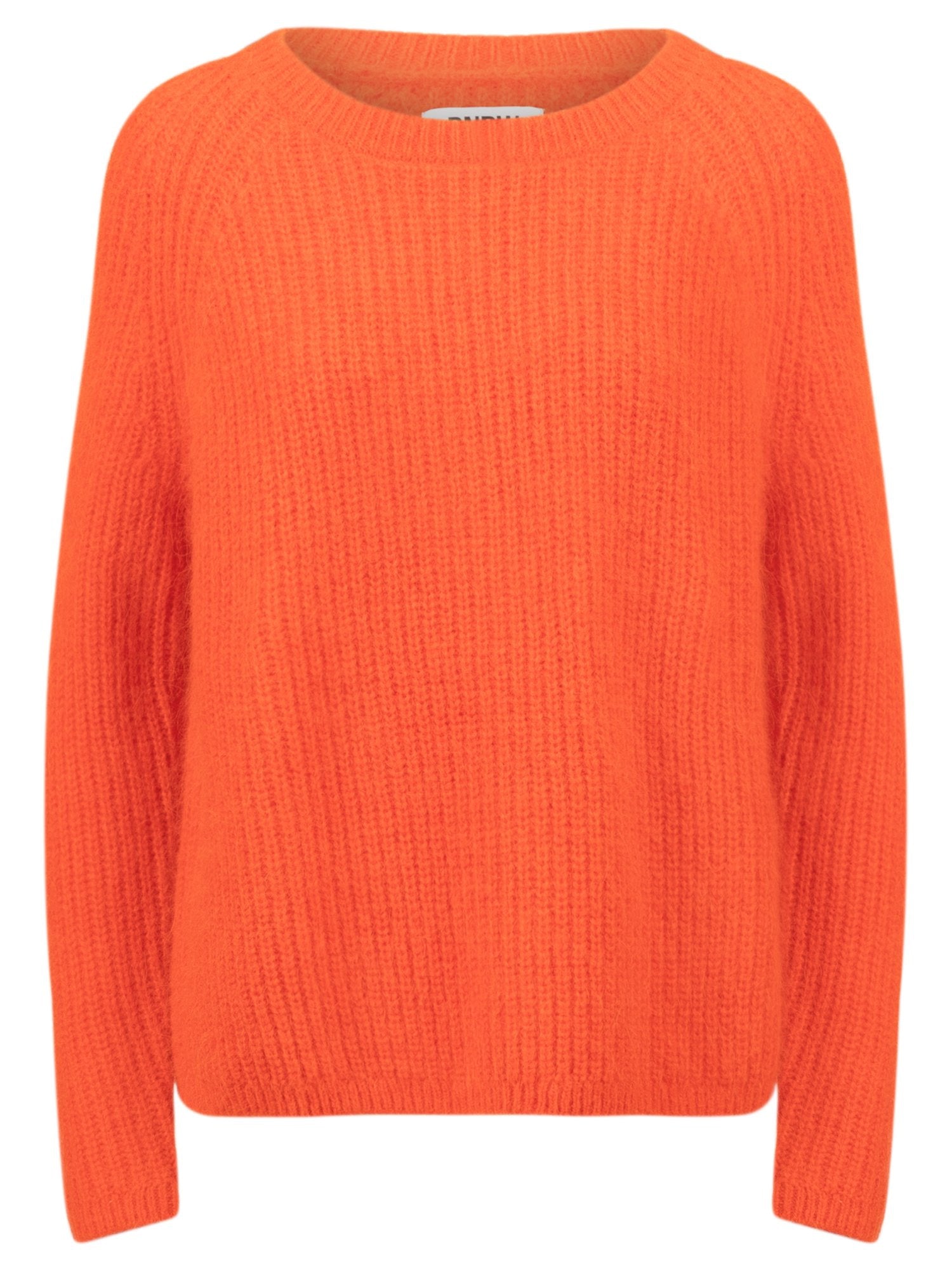 RAINBOW CASHMERE Gestrickter Pullover mit raglanärmel | orange