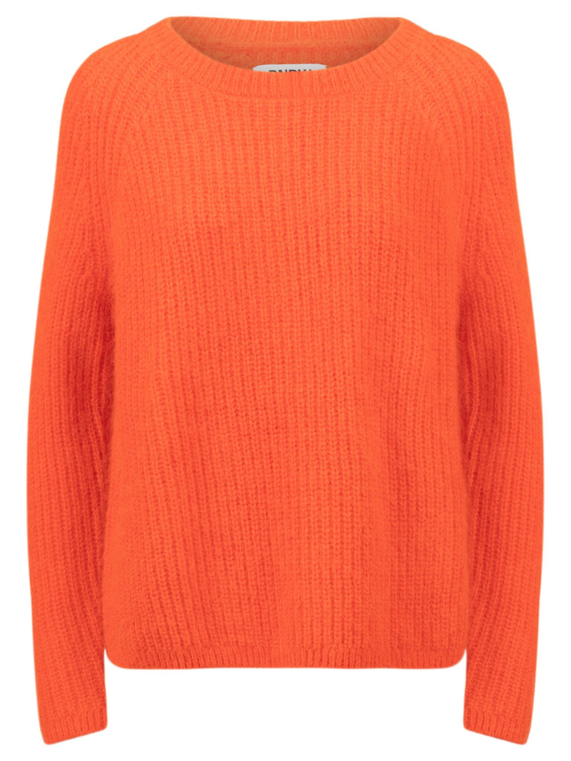 RAINBOW CASHMERE Gestrickter Pullover mit raglanärmel | orange