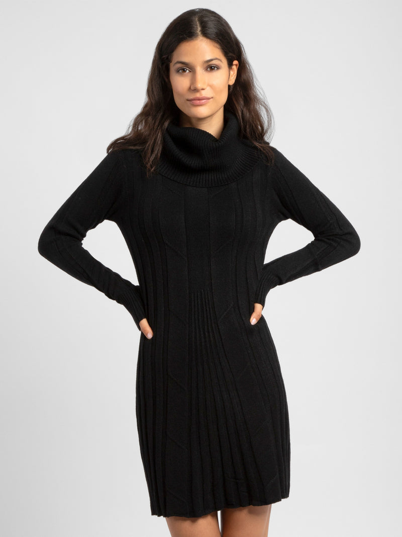 APART kuschelweiches Kleid, Strick-Kleid, einfach zum Hineinschlüpfen, mit Kaschmir-Anteil | schwarz