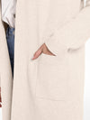 APART Jacke, weiche Strickjacke, Cardigan mit Taschen, Kaschmir-Anteil, Feinstrick | beige