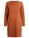 APART kuscheliges Kleid, Strickkleid, überschnittene Ärmel, lockere Wohlfühl-Form | karamel