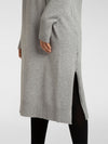 APART Strickkleid, Kleider mit Rollkragen, Strick, lange Kleider, gerade Form, Kaschmir-An | grau