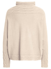 APART kuscheliger Pullover aus weichem Strick mit Kaschmir-Anteil, lange Ärmel, Turtleneck | beige