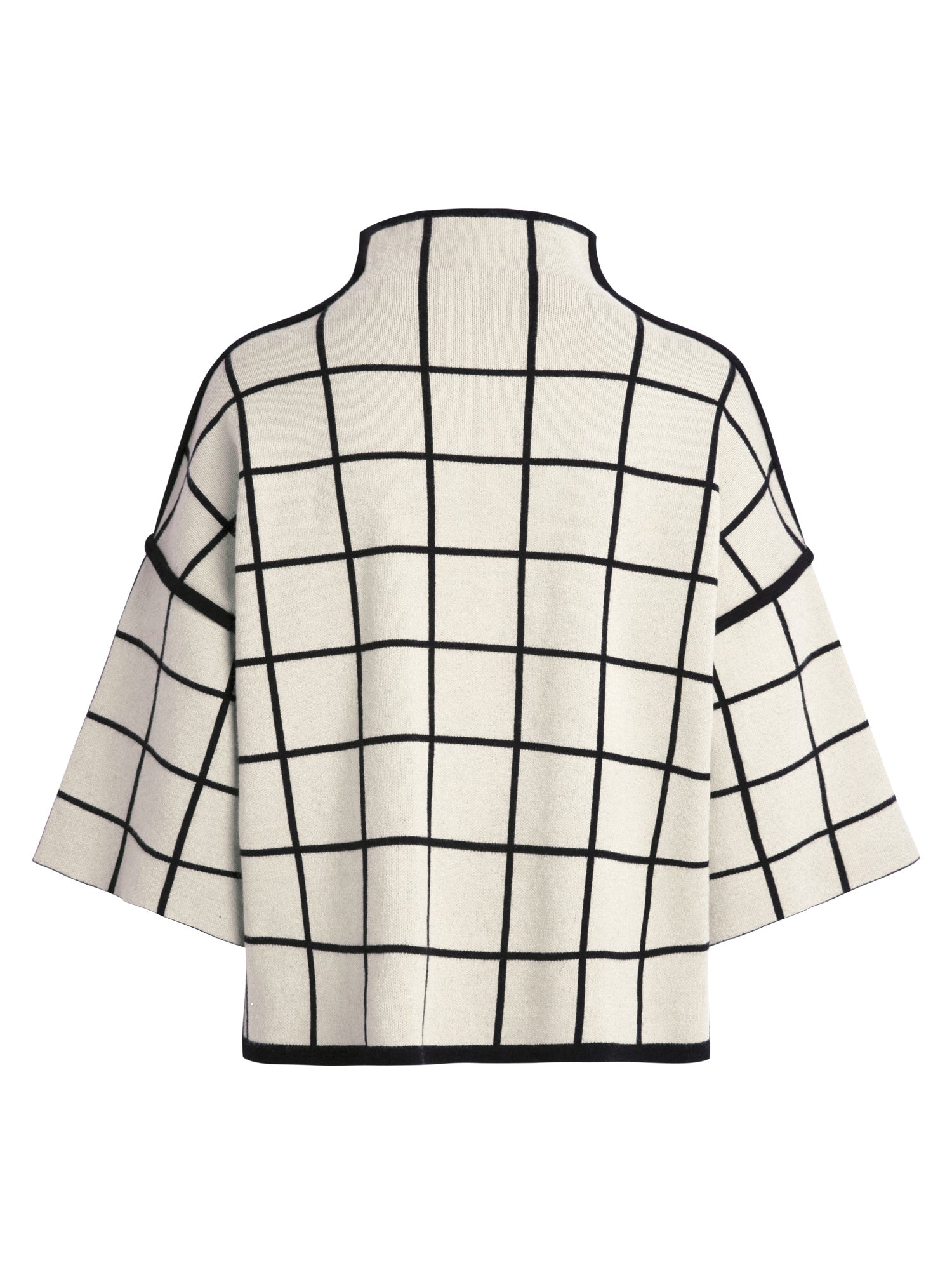 APART topmodischer Pullover, extravagant, kurze kastige Form, weite 3/4-lange Ärmel | beige-black