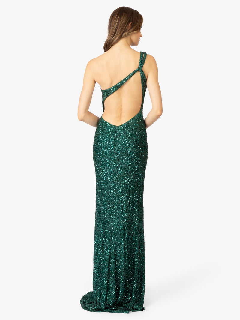 APART Abendkleider mit Eye catching und Allover-Paillettenmuster | emerald