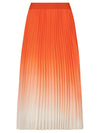 APART Sonnenplissee Rock mit dip-dye Effekt | orange-creme