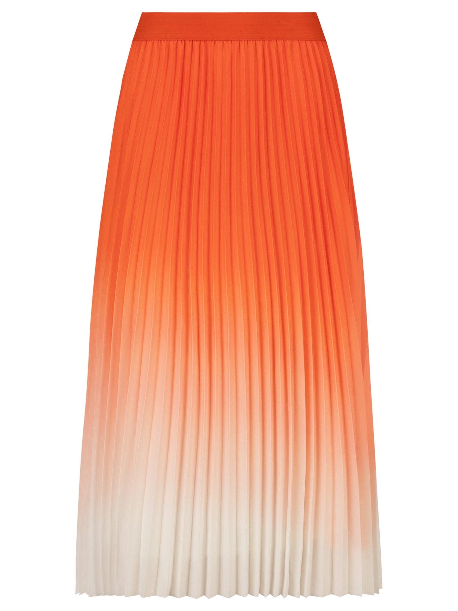 APART Sonnenplissee Rock mit dip-dye Effekt | orange-creme