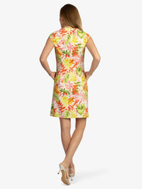 APART Jerseykleid im Etui Stil mit allover bedruckt | creme-multicolor