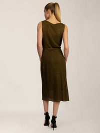 APART Legeres Strickkleid im Tank- Top Stil | khaki