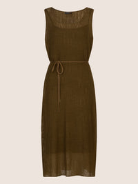 APART Legeres Strickkleid im Tank- Top Stil | khaki