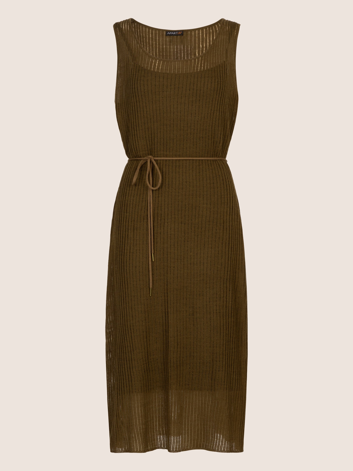 APART Legeres Strickkleid im Tank- Top Stil | khaki