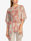 APART Asymmetrische Bluse 2- teilige Chiffonbluse mit mint-farbenem Jerseytop | mint-multicolor