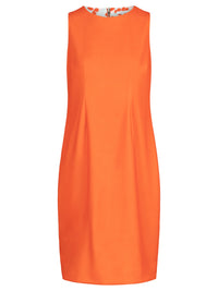 Mint & Mia Sommer Kleid aus hochwertigem Viskose Material mit Business Stil | korallenrot-multicolor