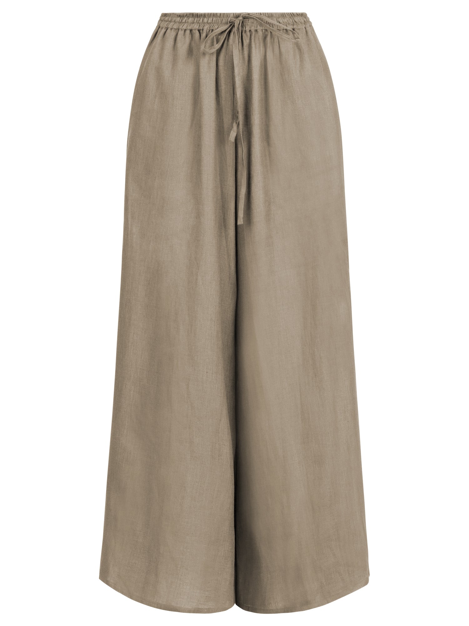Mint & Mia Leinen Hose aus hochwertigem Leinen Material mit Basic Stil | khaki