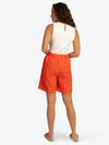 Mint & Mia Leinen Shorts aus hochwertigem Leinen Material mit Basic Stil | korallenrot