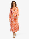 Mint & Mia Sommer Kleid aus hochwertigem Viskose Material mit Modisch Stil | korallenrot-rosa
