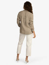 Mint & Mia Leinen Bluse aus hochwertigem Leinen Material mit Klassisch Stil | khaki