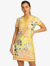 Mint & Mia Etuikleid aus hochwertigem Polyester Material mit Modisch Stil | gelb-multicolor