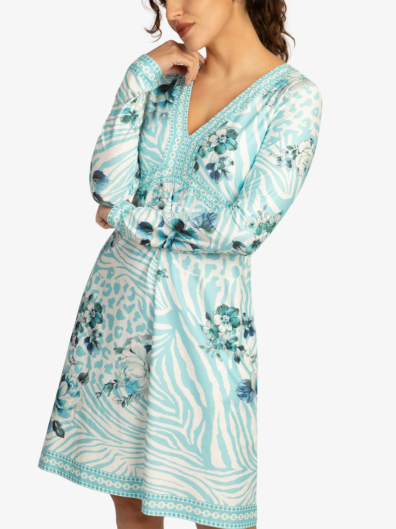 Mint & Mia Sommer Kleid aus hochwertigem Polyester Material mit Modisch Stil | mint-multicolor