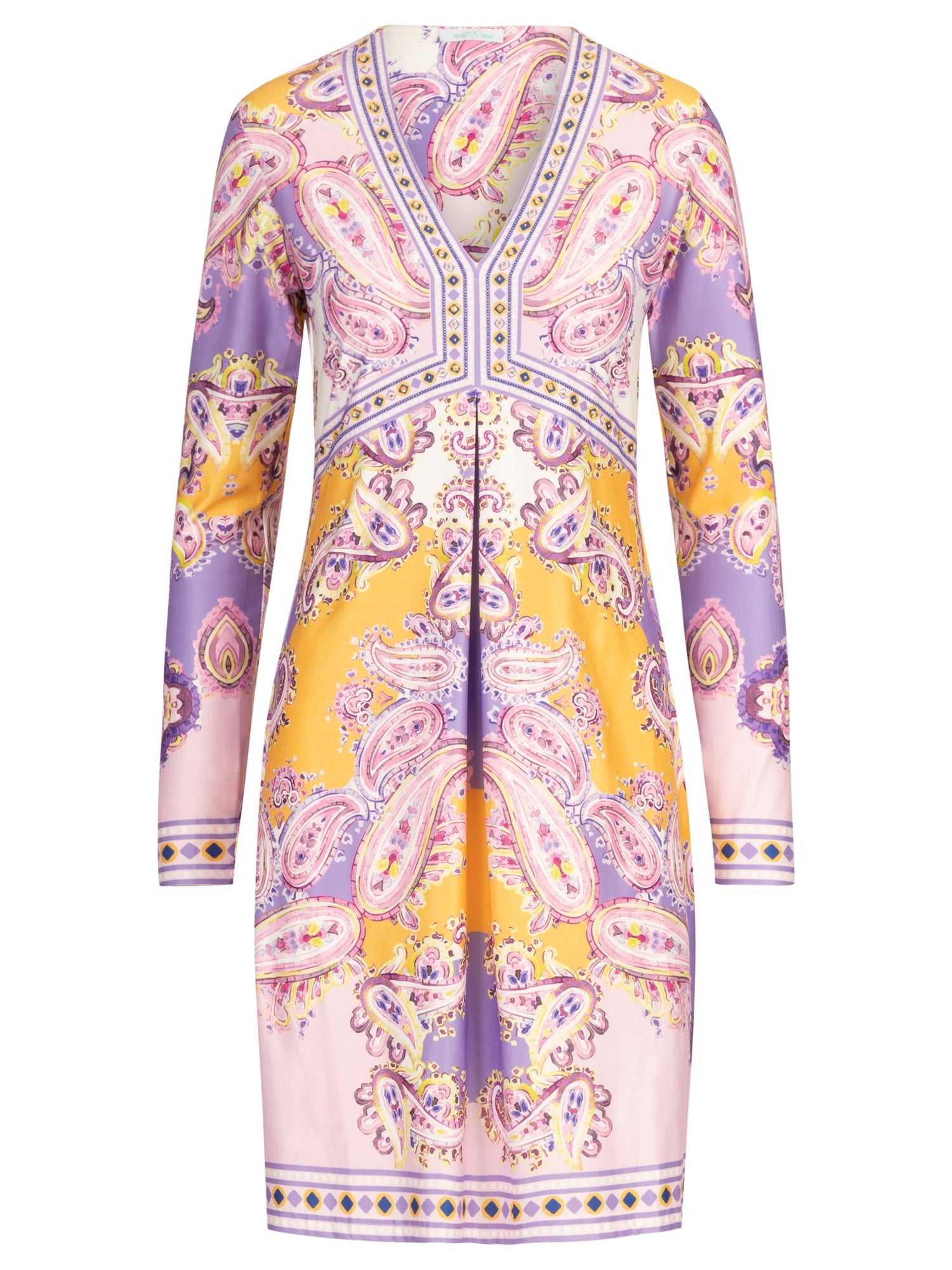 Mint & Mia Sommer Kleid aus hochwertigem Polyester Material mit Modisch Stil | helllila-multicolor