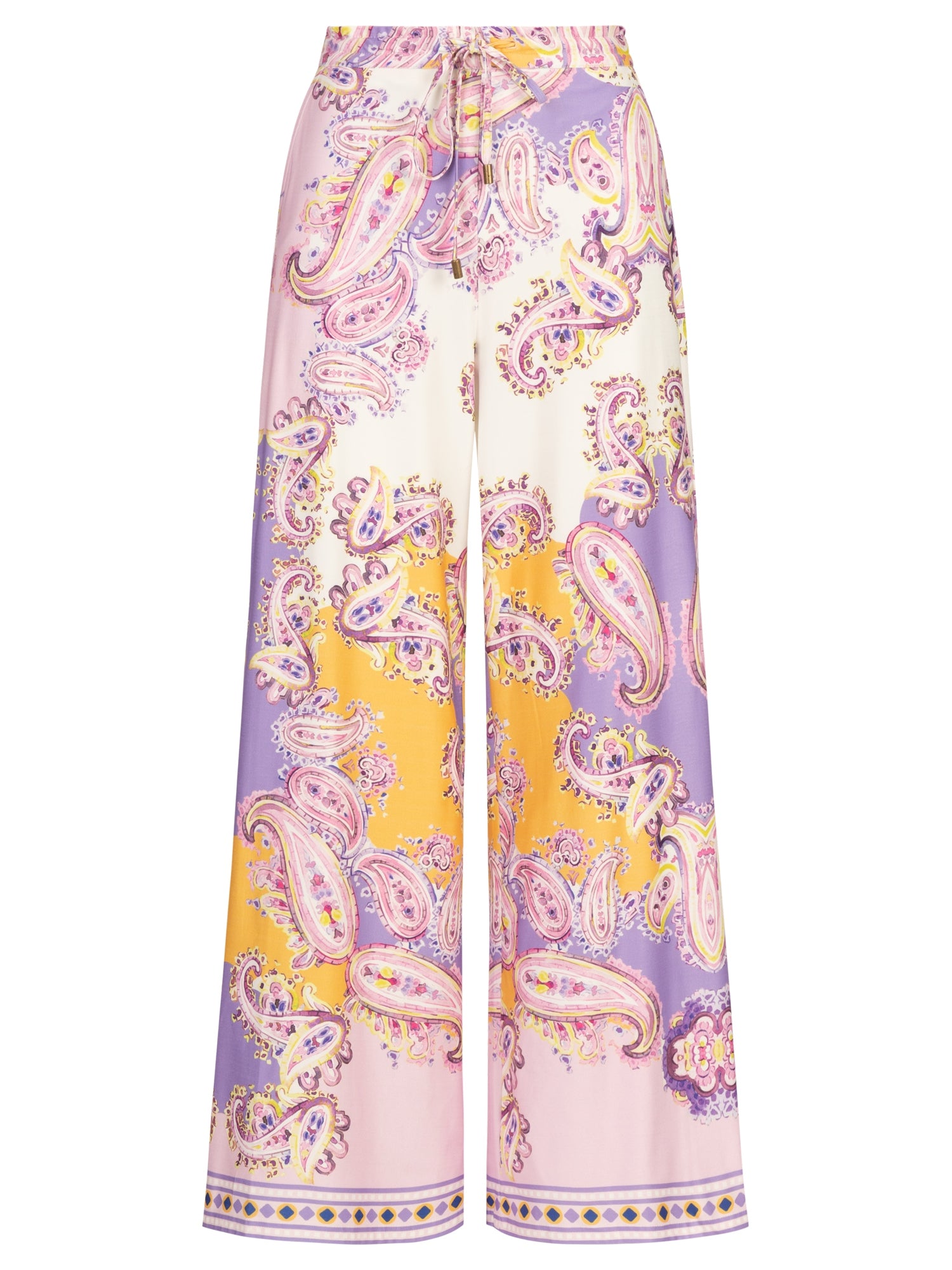 Mint & Mia Sommer Hose aus hochwertigem Polyester Material mit Modisch Stil | helllila-multicolor