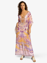 Mint & Mia Sommer Bluse aus hochwertigem Viskose Material mit Modisch Stil | helllila-multicolor