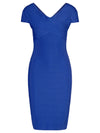 APART Strickkleid körperbetonendes Kleid aus einer elastischen, leicht körnigen Strickware | blau