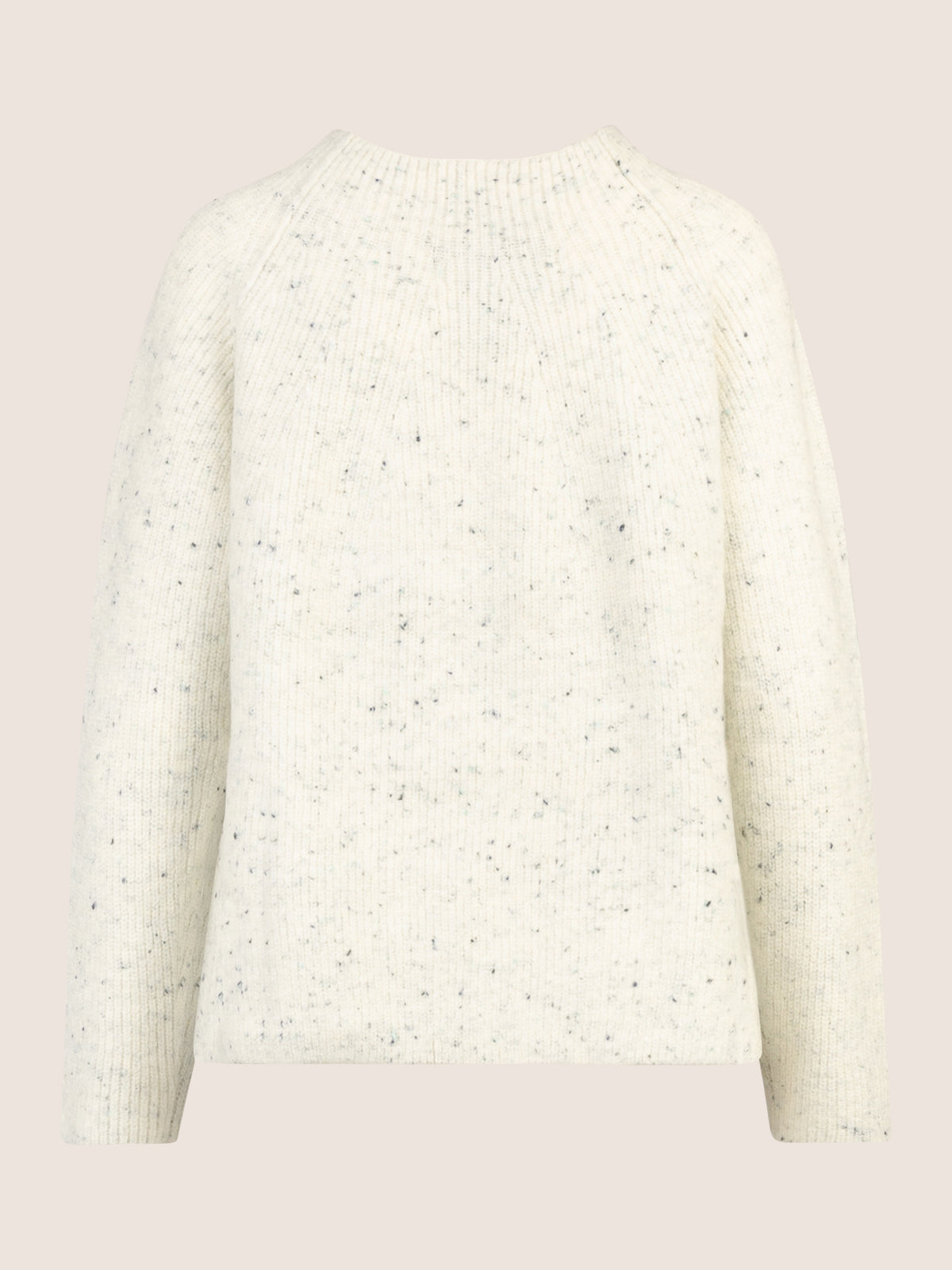 APART Pullover aus einer woll- Mischung in Halbpatent gestrickt | creme-blau meliert