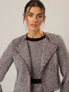 APART Blazer aus einem elastischen Boucle Jersey, mit metallisierenden Fasern durchwirkt | schwarz-multicolor