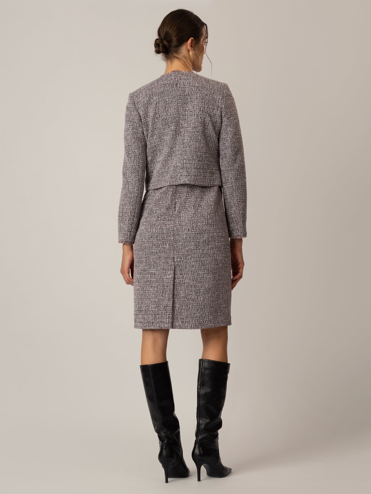 APART Blazer aus einem elastischen Boucle Jersey, mit metallisierenden Fasern durchwirkt | schwarz-multicolor