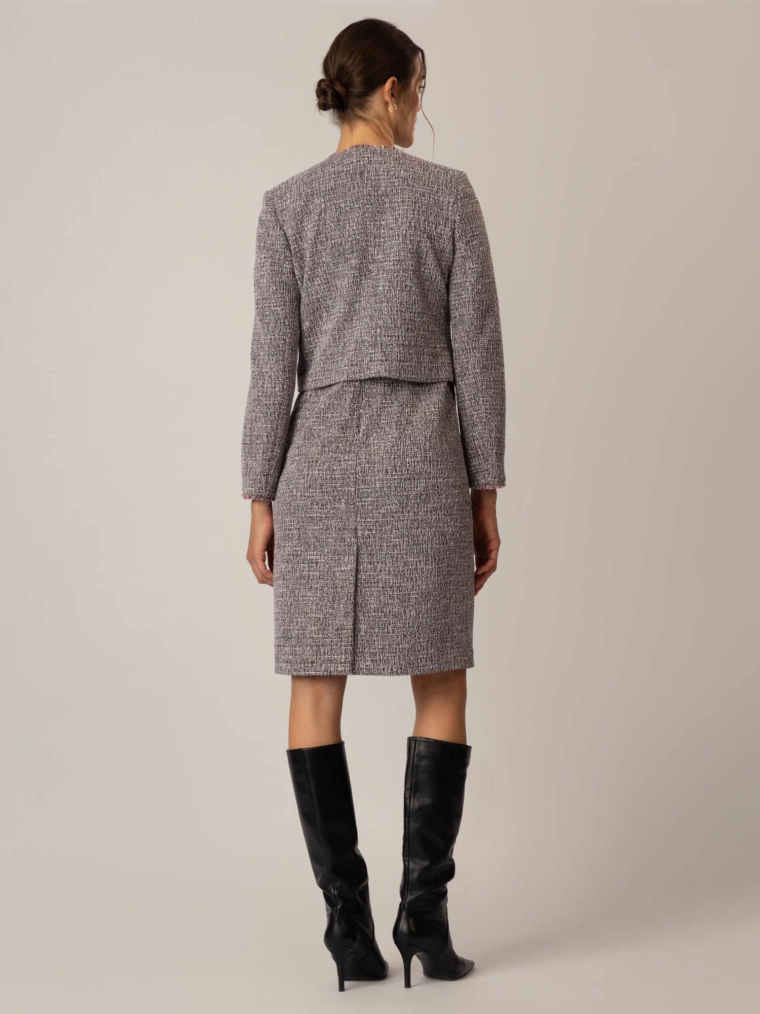 APART Blazer aus einem elastischen Boucle Jersey, mit metallisierenden Fasern durchwirkt | schwarz-multicolor