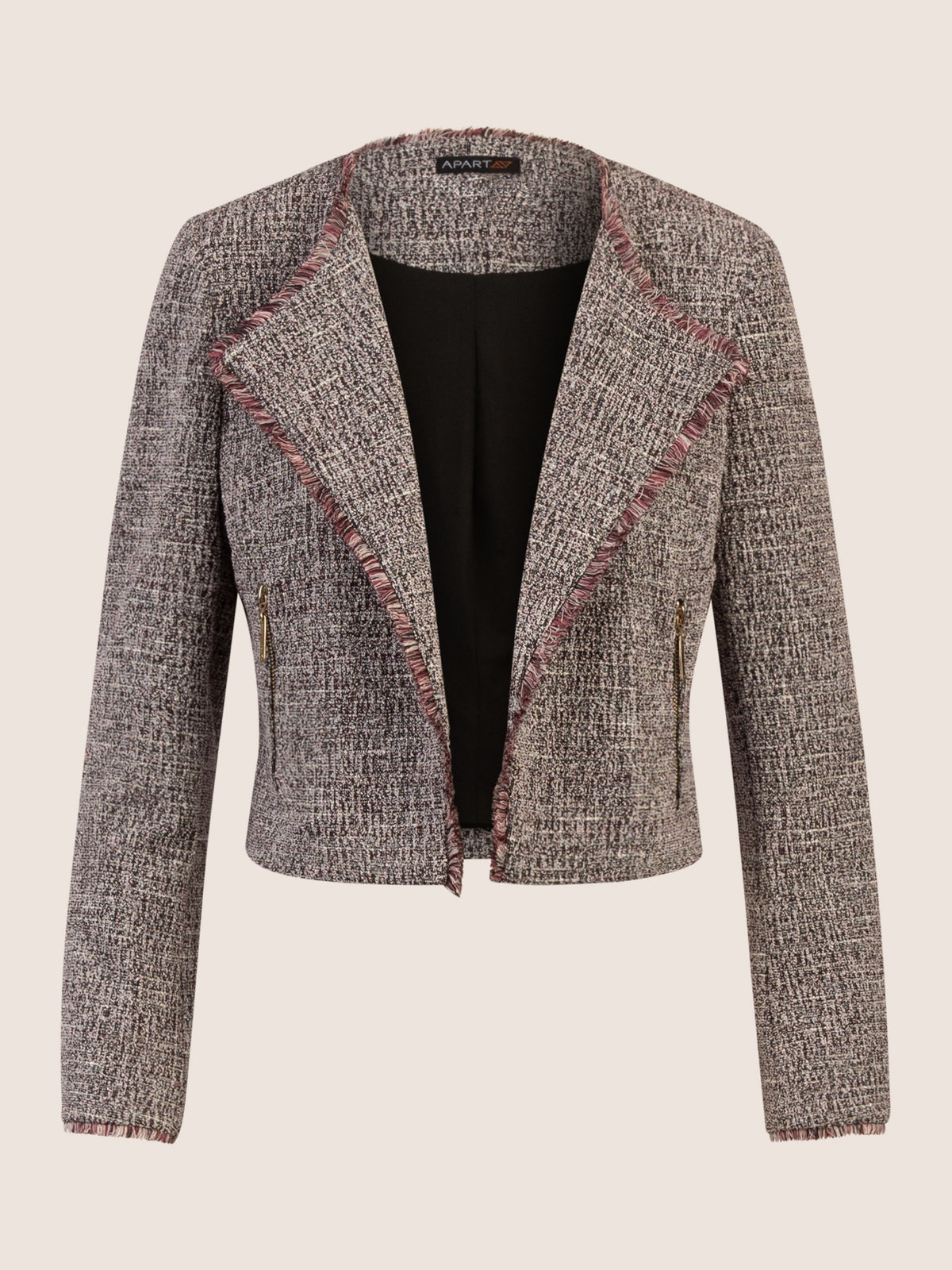 APART Blazer aus einem elastischen Boucle Jersey, mit metallisierenden Fasern durchwirkt | schwarz-multicolor