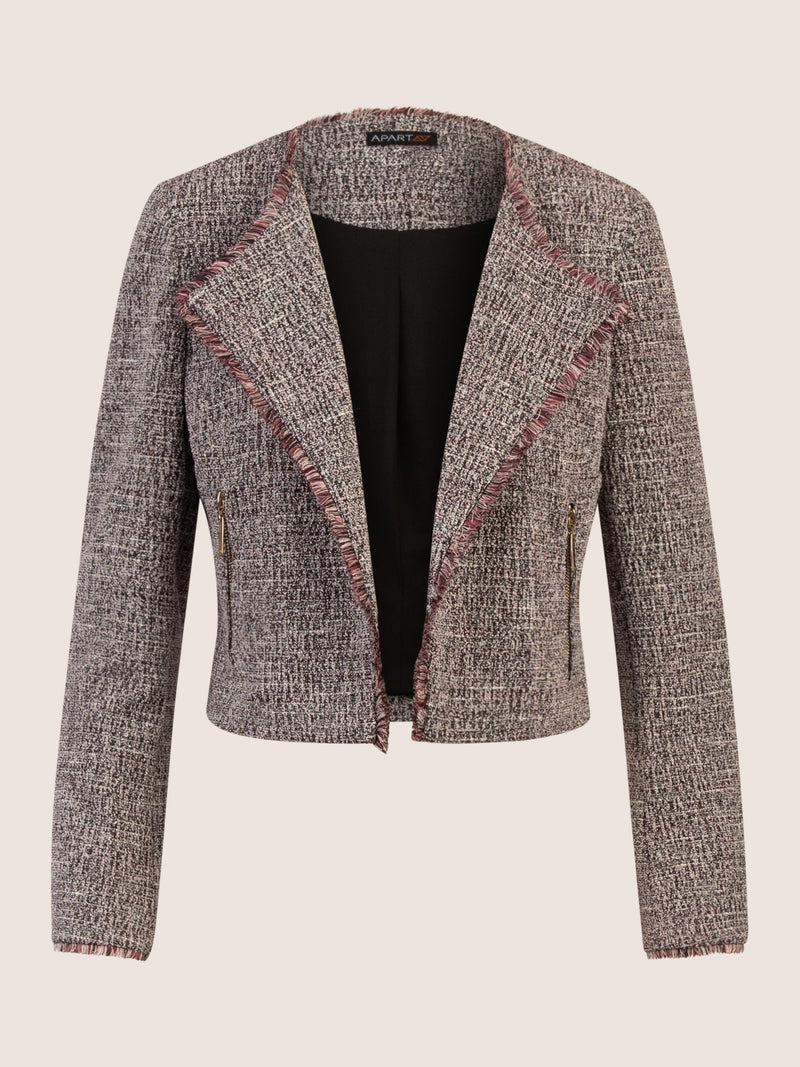 APART Blazer aus einem elastischen Boucle Jersey, mit metallisierenden Fasern durchwirkt | schwarz-multicolor