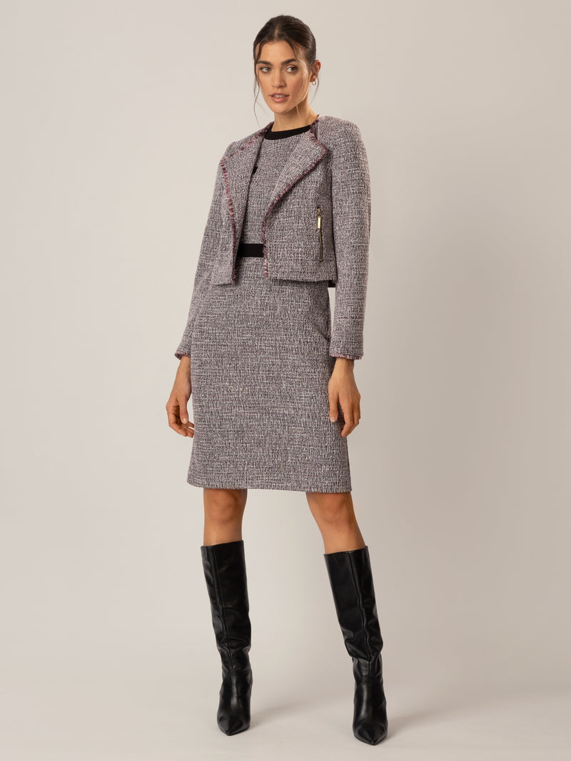 APART Blazer aus einem elastischen Boucle Jersey, mit metallisierenden Fasern durchwirkt | schwarz-multicolor