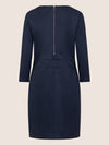 APART Jerseykleid in Velourleder- Optik | nachtblau